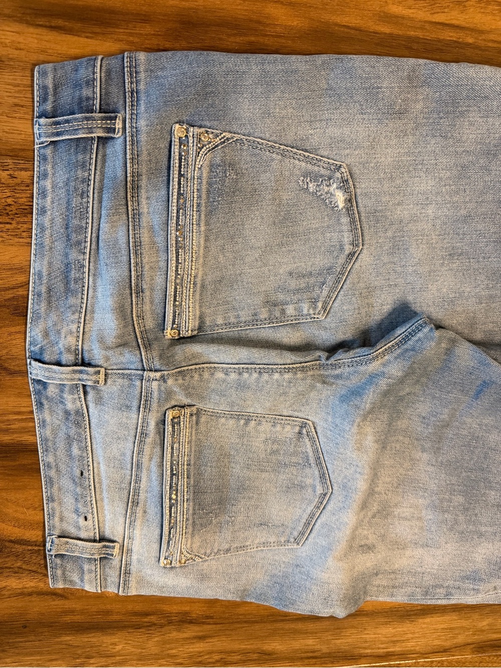 WHBM Distressed Straight Leg Cropped Ankle Jeans - Picture 7 of 7